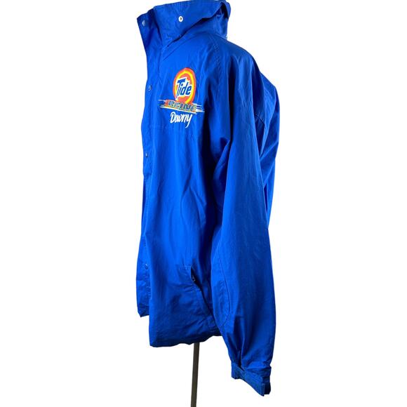 Tide Downy Jacket Blue Nylon Embroidered Full Zip Shell Windbreaker Men's XL - Picture 4 of 15